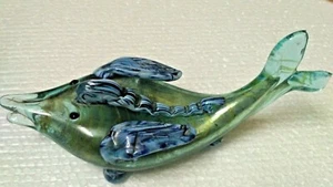INDIA ANTIQUE VINTAGE GLASS FISH FIGURE SYMBOLIC OF BIRTH AND FERTILITY - Picture 1 of 8
