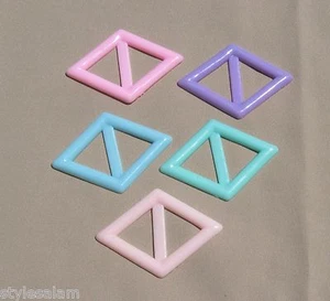 Tee shirt clip pull holder diamond shape pastel blue pink peach green lavender - Picture 1 of 1