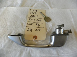1969 Mercedes Benz W108 W109 Front Left Driver's Door Exterior Handle With Key n - Picture 1 of 11