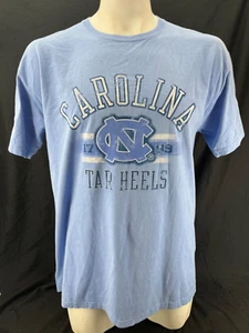 NEW UNC North Carolina Tar Heels Comfort Wash Blue Crew Neck SS T-Shirt Men's L - Picture 1 of 8