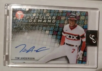 2022 Topps Pristine Popular Demand Autographs PDA-TA Tim Anderson Auto White Sox - Image 1 of 2