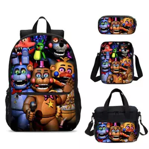 Lote de mochilas escolares para niños Five Nights at Freddy's FNAF bolsa de almuerzo refrigeradora bolsa para bolígrafos - Imagen 1 de 19