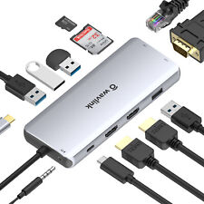 12-in-1 USB C Hub/Docking Station/Adapter,4K HDMI/2K VGA,Triple Display,89W PD