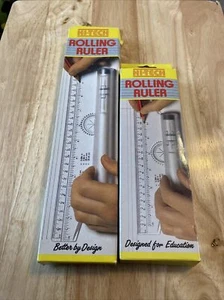 Hi-Tech Rolling Rulers 30 Cm And 22cm Pair Both Boxed - Picture 1 of 7
