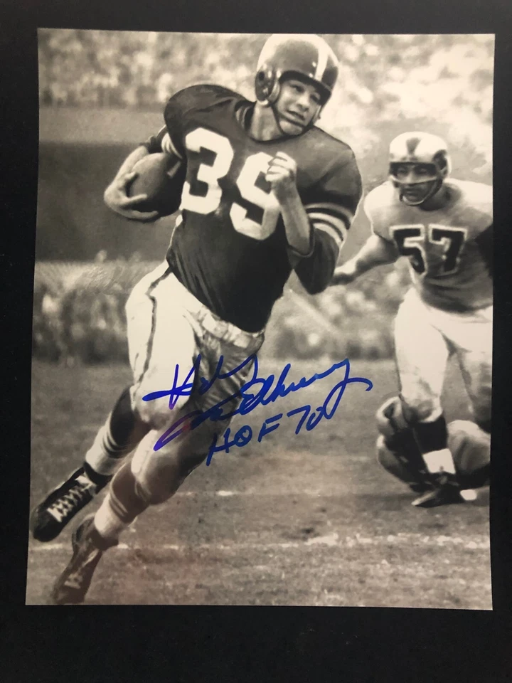 Hugh McElhenny Signed Blue "HOF 70" Autograph Action Photo San Francisco 49ers - Image 1 of 1