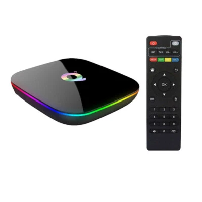 Q Plus Smart TV Box Android 9.0 Quad Core 4GB RAM/64GB ROM HD Smart Media Player - Bild 1 von 3