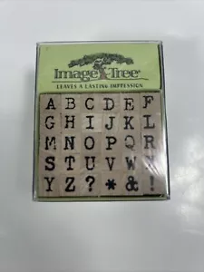 Image Tree Antique Alphabet Letters. Wooden Rubber Stamp Set - Picture 1 of 4