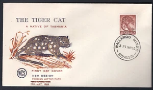 1960 Australia 8d Tiger Cat Marsupial WCS FDC   WALLAROO MINES SA - Picture 1 of 1