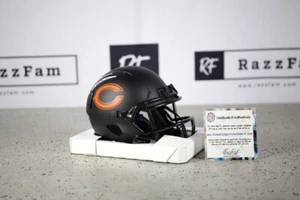 Mike Ditka signierter Bears Eclipse Alternate Speed Mini-Helm (Schwartz Echtheitszertifikat) - Bild 1 von 3
