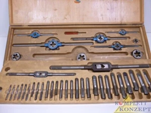 Juego de roscas GERTUS 39 piezas en estuche de madera, corte de roscas - Imagen 1 de 5