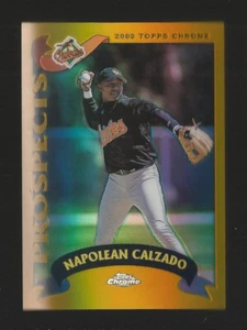 2002 Topps Chrome Napolean Calzado Orioles RC Rookie #321 Gold Refractor Rare Sp - Picture 1 of 2