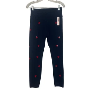 Victoria's Secret Leggings Herzmuster Damen Medium Schwarz Neu - Bild 1 von 9