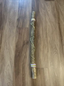 VINTAGE TRIBAL RAIN STICK- HOLLOW WOOD NOISE MAKER- MUSICAL INSTRUMENT 29” - Picture 1 of 8