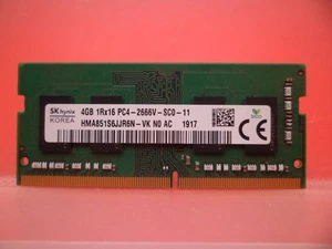 SK Hynix 4GB 1RX16 PC4-2666V-SC0-11 HMA851S6JJR6N-VK DDR4 RAM Memory - Picture 1 of 2