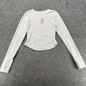 Top Free people Movement para mujer M blanco ajustado causal NUEVO - Imagen 1 de 16