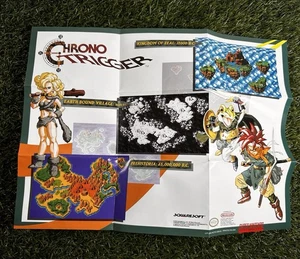 Cartel mapa Chrono Trigger 1995 vintage solo Super Nintendo OEM - Imagen 1 de 3