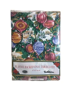 Town & Country Adornos de Navidad Mantel Vinilo Franela Trasero CUADRADO 52x52" - Imagen 1 de 10
