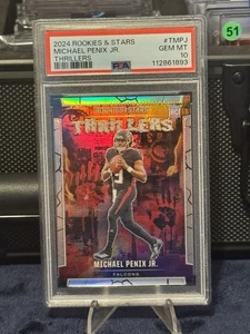 Panini Rookies & Stars 2024 - Thrillers Michael Penix Jr. #T-MPJ plateado (RC) - Imagen 1 de 2