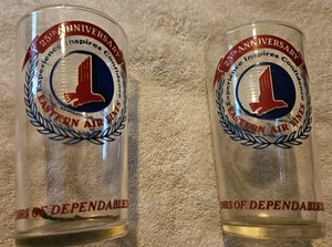 Juego de 2 vasos de agua Eastern Airlines - 25 aniversario - principios de 1950’s - Imagen 1 de 1