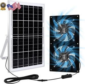Solar Powered Fan/Solar Exhaust Fans for Outside/Solar Greenhouse NEW - Picture 1 of 12