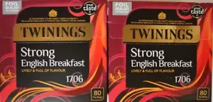 2 x Twinings Tee Strong English Breakfast Tea 1706 Doppelpack 80 Teebeutel 250g - Bild 1 von 2