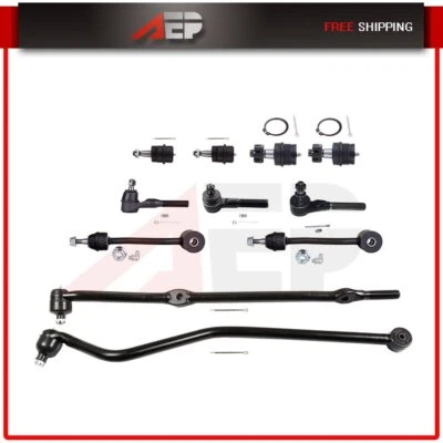 Kit de rótulas de extremos de varilla de amarre de dirección inferior delantera apto para Jeep TJ 1997-2006 Foto 1 de 4