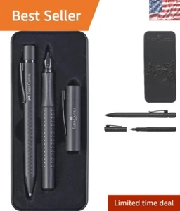 Elegantes Grip Edition Schreibset: Füllfederhalter & Kugelschreiber - All Black Style - Bild 1 von 12