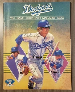 1983 Vin Scully and Tom Lasorda Signed Program Autograph Auto Dodgers JSA LOA - Picture 1 of 5