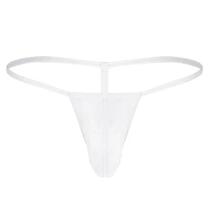 AU Men Wetlook Leather Bikini Briefs Low Rise Drawstring Boxer Shorts Underpants - Picture 1 of 22