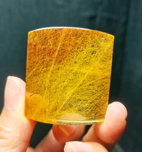 RARE 38g Natural Golden Rutilated lnclusions Quartz Gold Needles Crystal BY1730 - Picture 1 of 12
