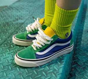 Vans Old Skool 36 DX 'Emerald Navy' Green VN0A38G2VZQ Kids' 4-5.5 Women's 5.5-7 - Picture 1 of 7