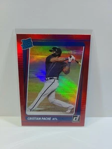 Donruss béisbol 2021 clasificación Christian Pache ¡holo rojo! Braves RC - ¡raro! - Imagen 1 de 2