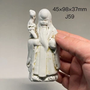 J59  Porcelain Longevity God.Dehua Kiln. Late Qing-Republican Period 晚清民国德化窑寿星 - Picture 1 of 7