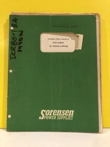 Sorensen 14-5873 DCRA Series DC Power Supplies Instruction Manual - Picture 1 of 2