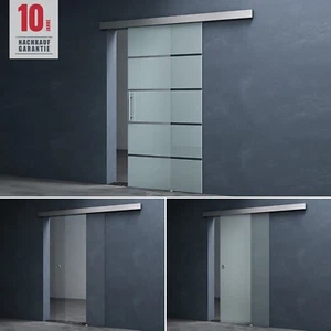 Glasschiebetür komplettset Zimmertür Schiebetür Schwebetür H:2050mm ESG 8mm NEU! - Bild 1 von 48