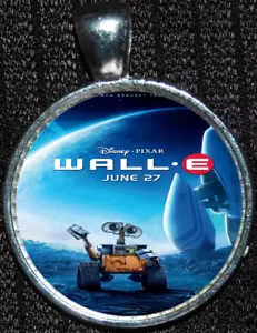 Wall-E Eve Space Robot Terra Muro Disney Pixar Collana Ciondolo Gioielli Argento - Foto 1 di 2