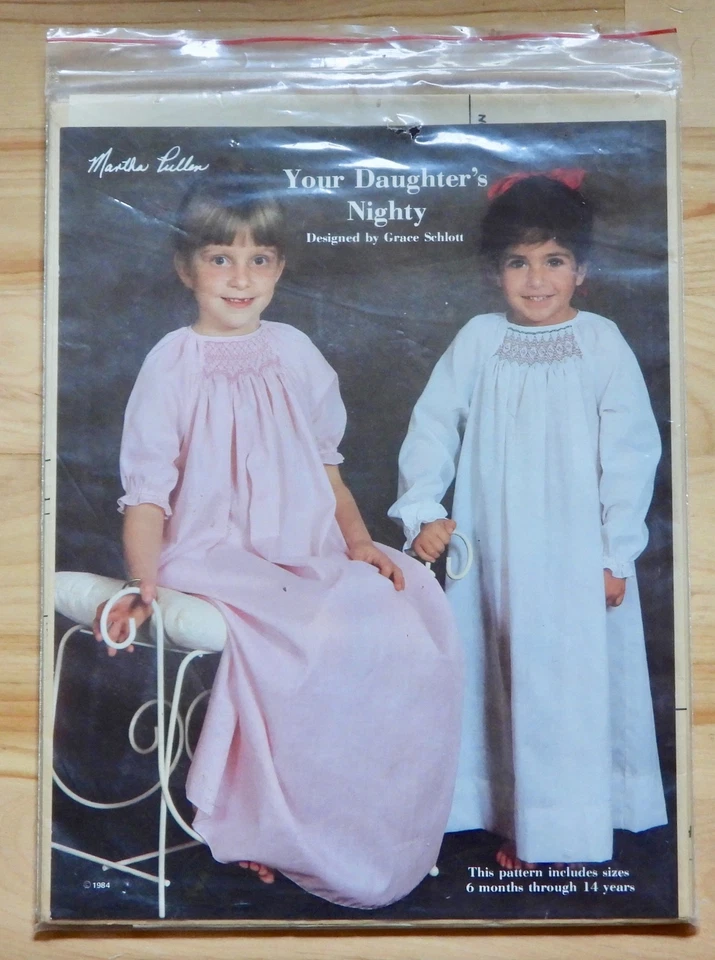 Martha Pullen Your Daughter's Nighty Nightgown Smocking Pattern 6 mos to 14 yr - Image 1 of 1