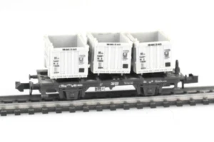 MINITRIX Spur N 3535 Behäter-Tragwagen BTs 50, DB, Epoche III - Bild 1 von 3