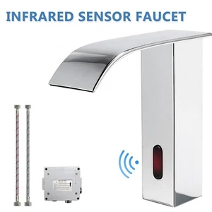 Sensor infrarrojo grifo lavabo baño grifo lavabo mezclador cromo - Imagen 1 de 12