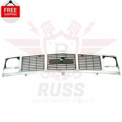 New Front Silver Grille Assembly Plastic For 1988-1993 GMC K1500 C1500 GM1200325 Foto 1 de 4