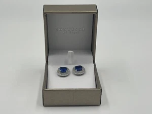 Contessa Di Capri Ohrringe Sterlingsilber blau wunderschön neu im Karton klassische Ohrringe - Bild 1 von 3