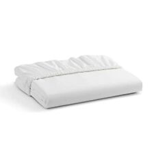 FITTED SHEET Deep Pocket Bed Linen Cotton Crisp King Size White LINEN HOME