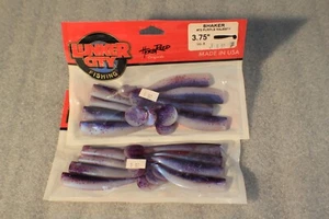 2 PAQUETES LUNKER CITY SHAKER #73 PÚRPURA MAJESTAD 3,75" COLA DE REMO CEBO SUAVE - Imagen 1 de 1