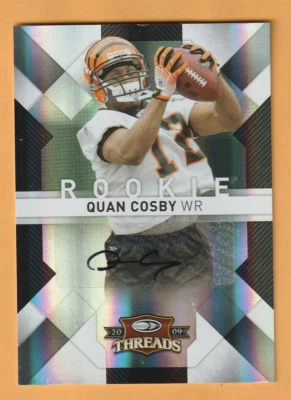 Quan Cosby Cincinnati Bengals AUTO 2009 Donruss Threads /149 Texas Longhorns 2L  - Image 1 of 2