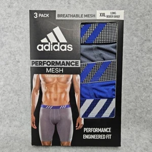 Adidas Performance Mesh atmungsaktive Boxershorts royalblau oder grau Gr. XXL lang - Bild 1 von 6