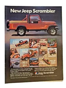 Jeep Scrambler 1981 anuncio impreso rojo - Imagen 1 de 1