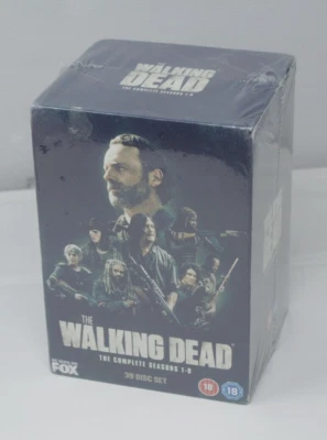 The Walking Dead: Complete Seasons 1-8 (DVD) Region 2 - NEW Seal Cut wear on edg - Image 1 of 4