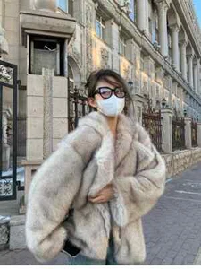 Autumn Winter Oversized Loose Casual Soft Thick Warm Hairy Faux Fur Coat Women - Picture 1 of 26