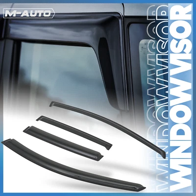 Visera de ventana con cinta ventilación de humo viento lluvia deflector para 07-11 Nissan Versa 4-DR Foto 1 de 4