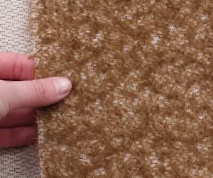 NEU:🤎🤎 Mohair, 12 mm Florlänge, 20 x 70 cm, gelockt, offene Struktur (08) 💖 - Bild 1 von 4